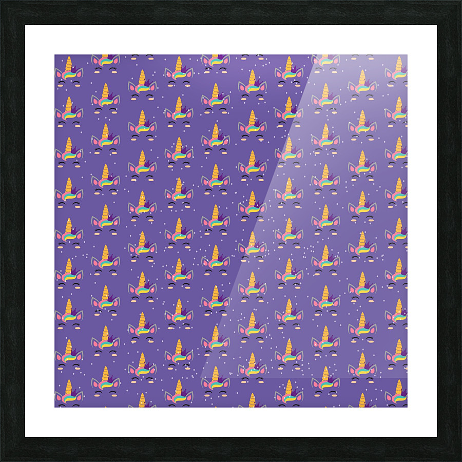 Purple Unicorn Picture Frame print
