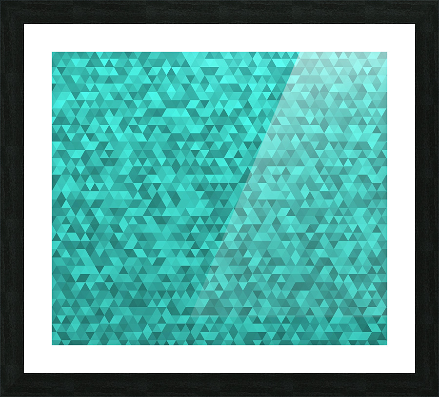 Turquoise Glitter Pattern Picture Frame print