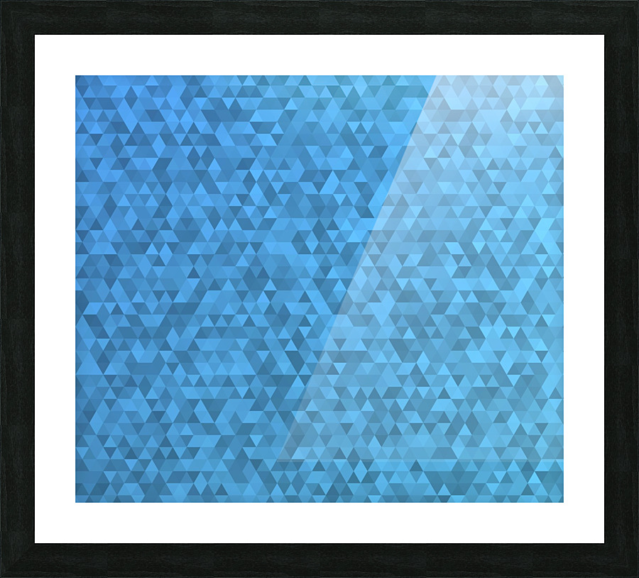 Blue Glitter Modern Pattern Picture Frame print