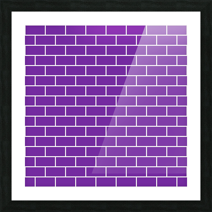 Dark Purple Brick Pattern Picture Frame print