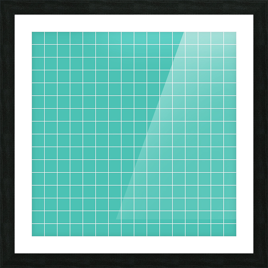 Turquoise Brick Pattern Picture Frame print