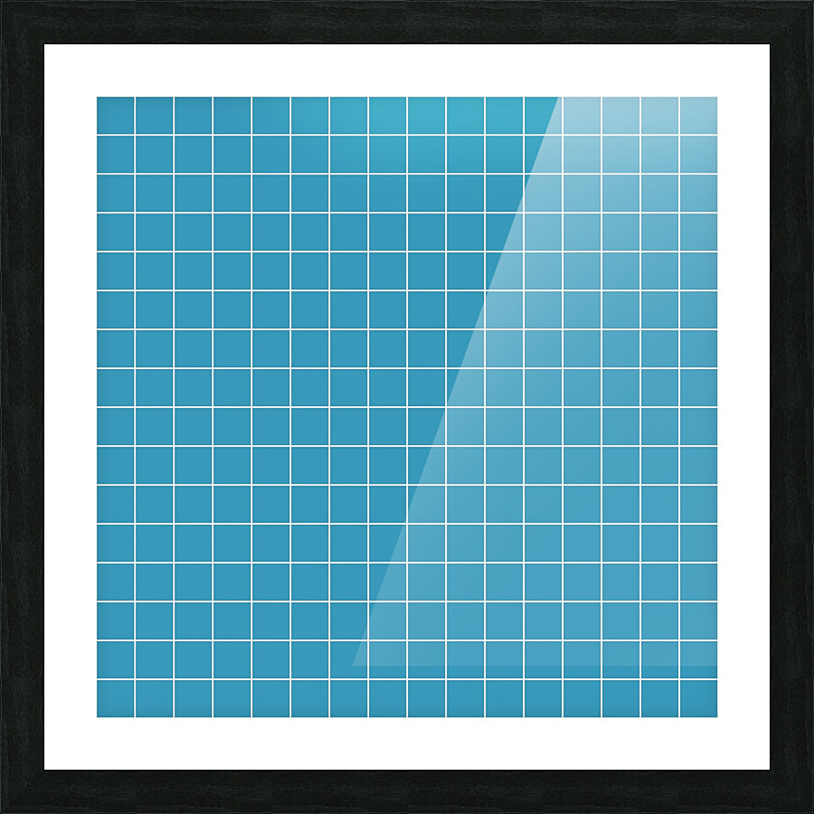 Blue Checker Pattern Picture Frame print
