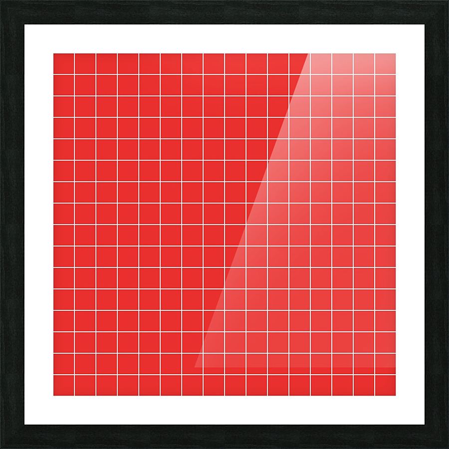 Red Orange Check Line Pattern Picture Frame print