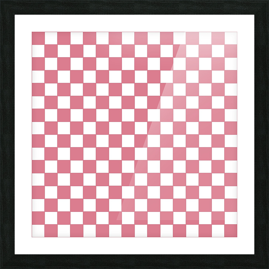 Baby Pink Check Pattern Picture Frame print