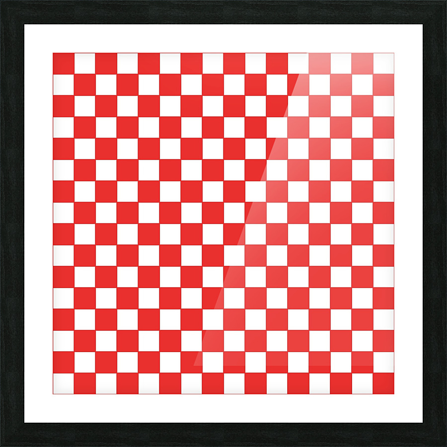Red Check Pattern Picture Frame print