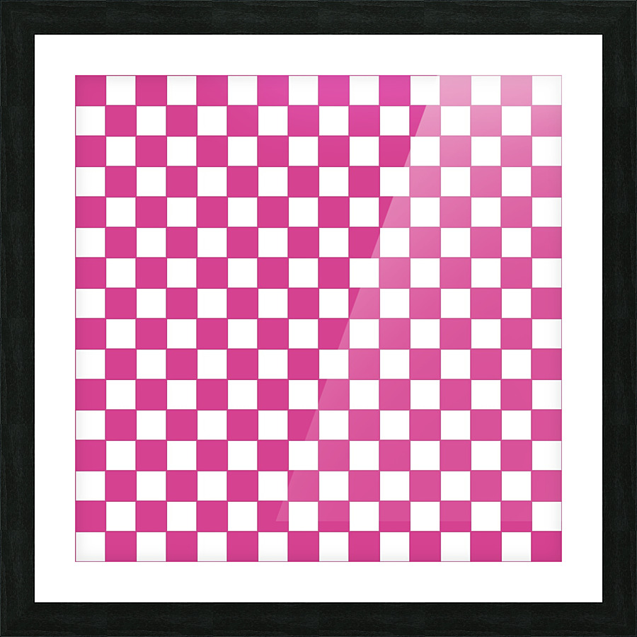 Pink Check Pattern Picture Frame print