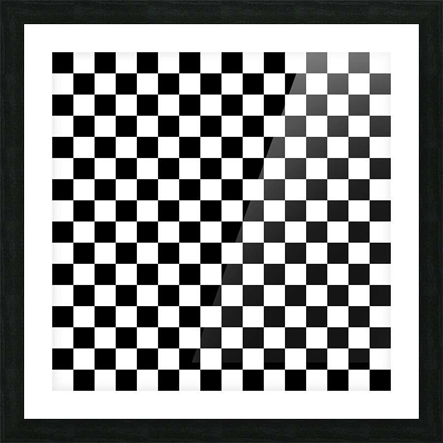 Black Check Pattern Picture Frame print