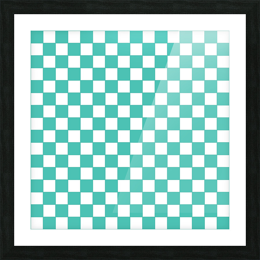 Green Check Pattern Picture Frame print