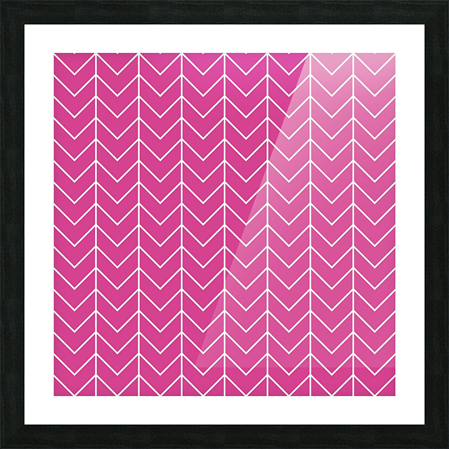 Pink Chevron Pattern Picture Frame print