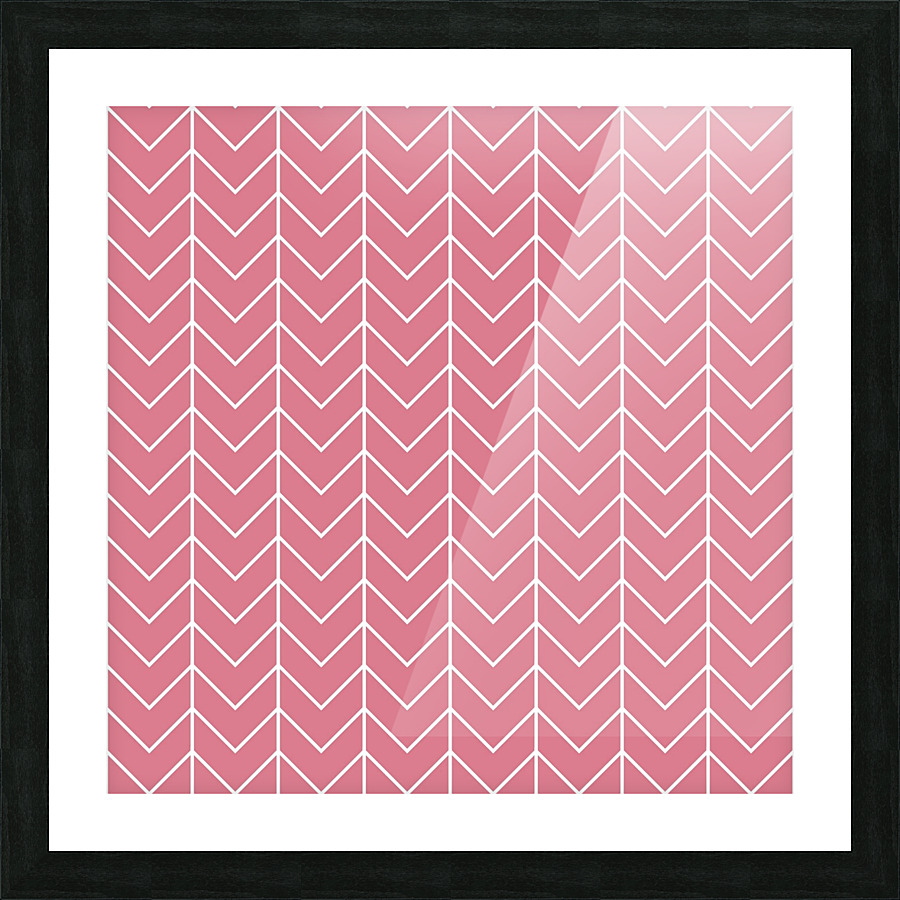 Baby Pink Chevron Pattern Picture Frame print