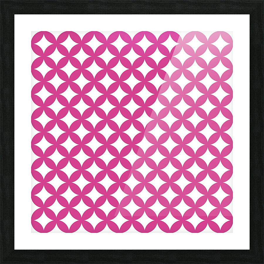 Pink Retro Circle Pattern Picture Frame print