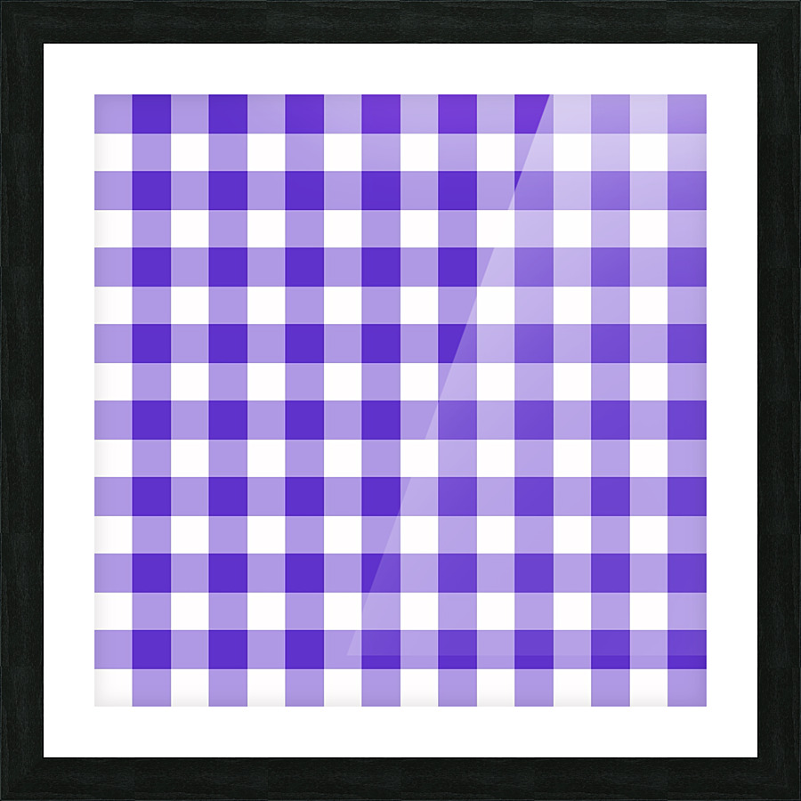 Purple Plaid Pattern Picture Frame print