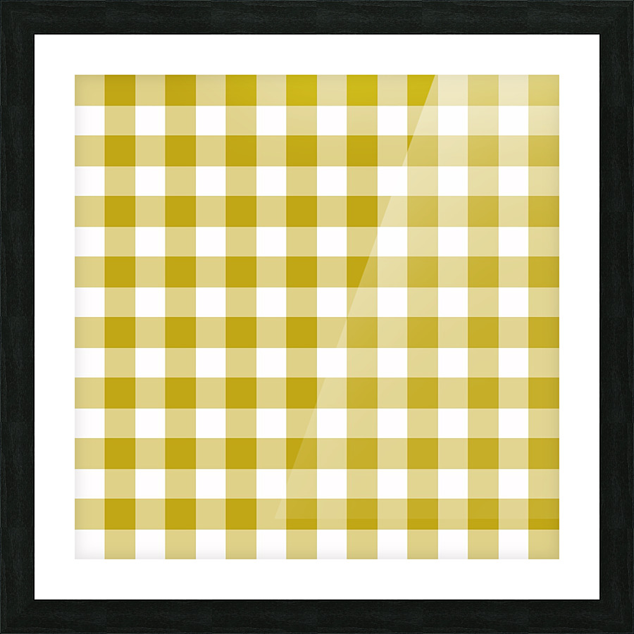 Mustard Plaid Pattern Picture Frame print