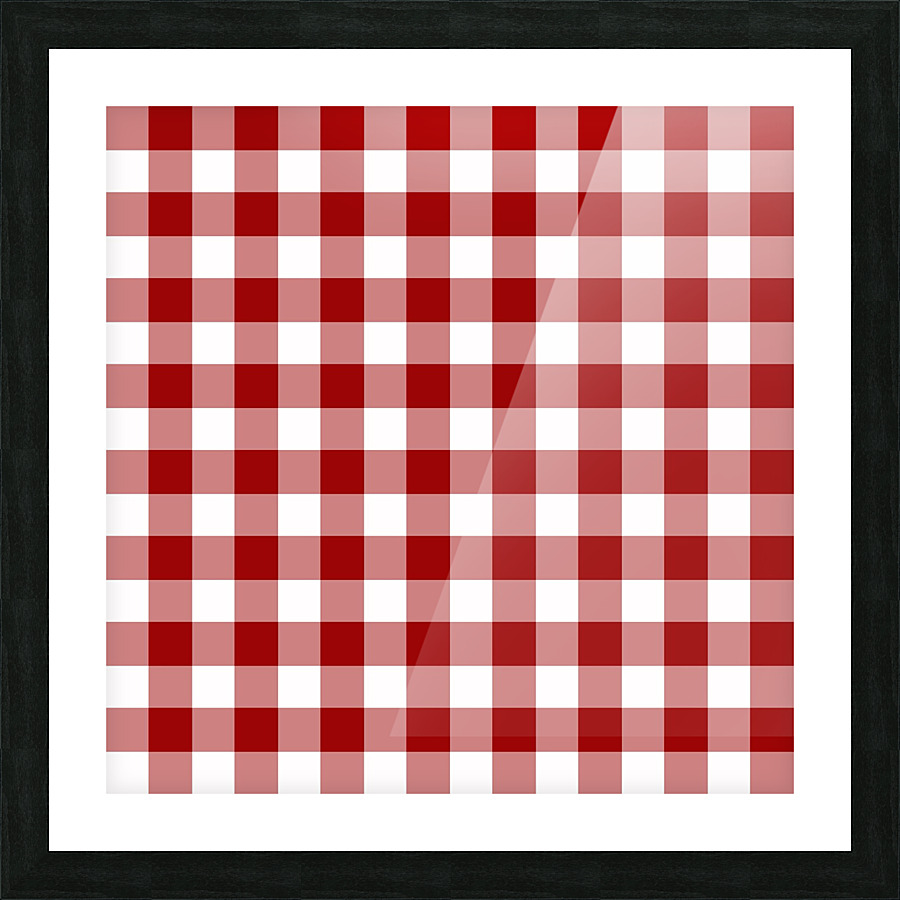 Red Plaid Pattern Picture Frame print