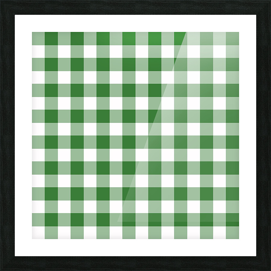Green Plaid Pattern Picture Frame print