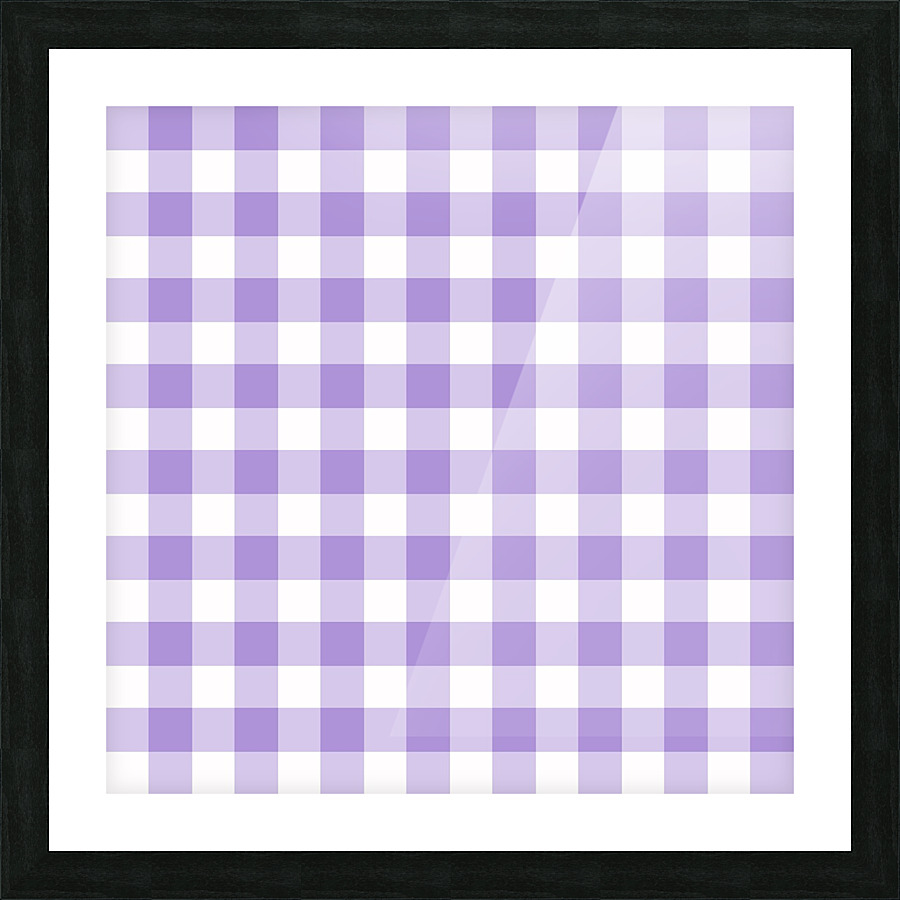 Purple Plaid Pattern Picture Frame print