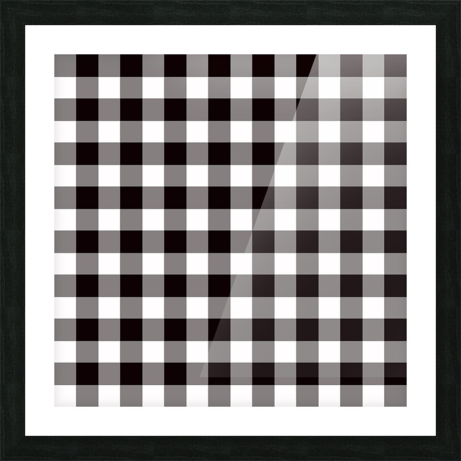Black Plaid Pattern Picture Frame print