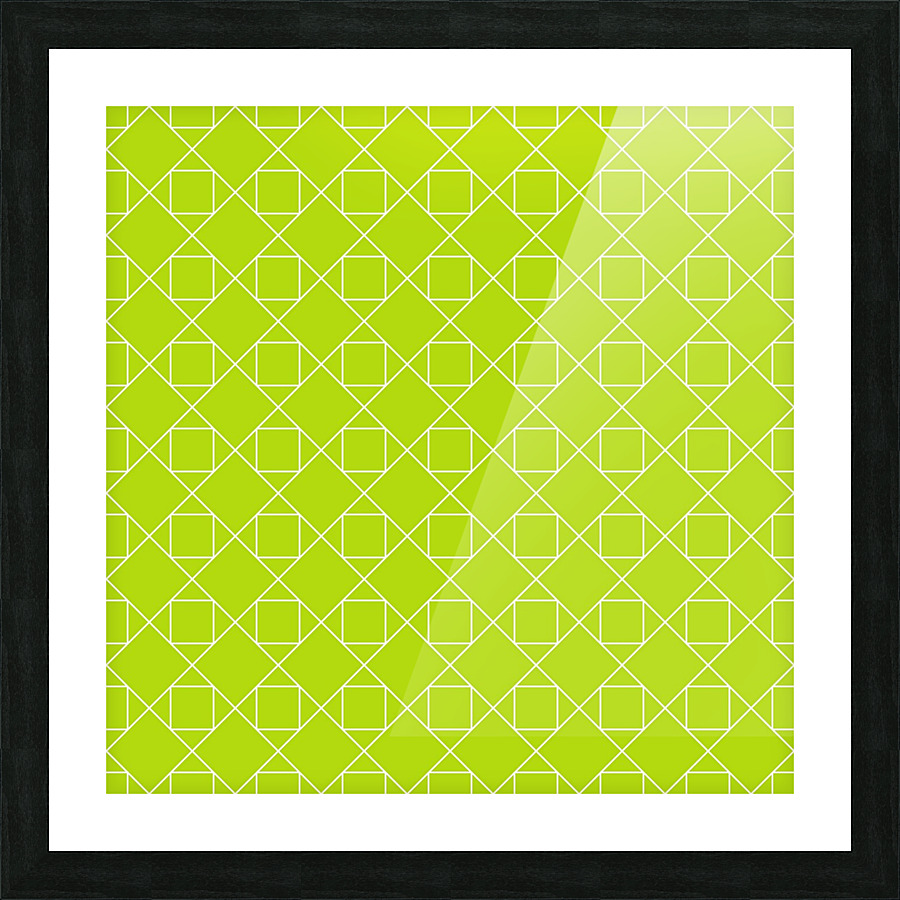 Light Green Diamonds Pattern  Picture Frame print