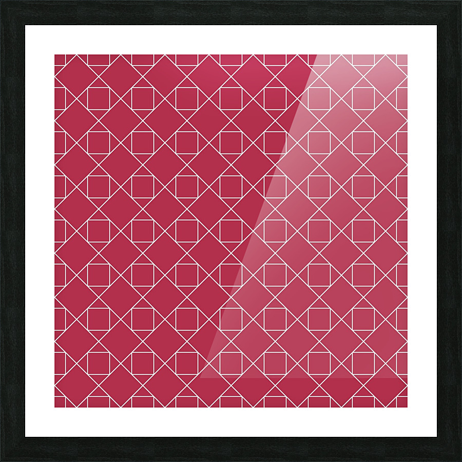 Red Squares And Diamonds Pattern Picture Frame print