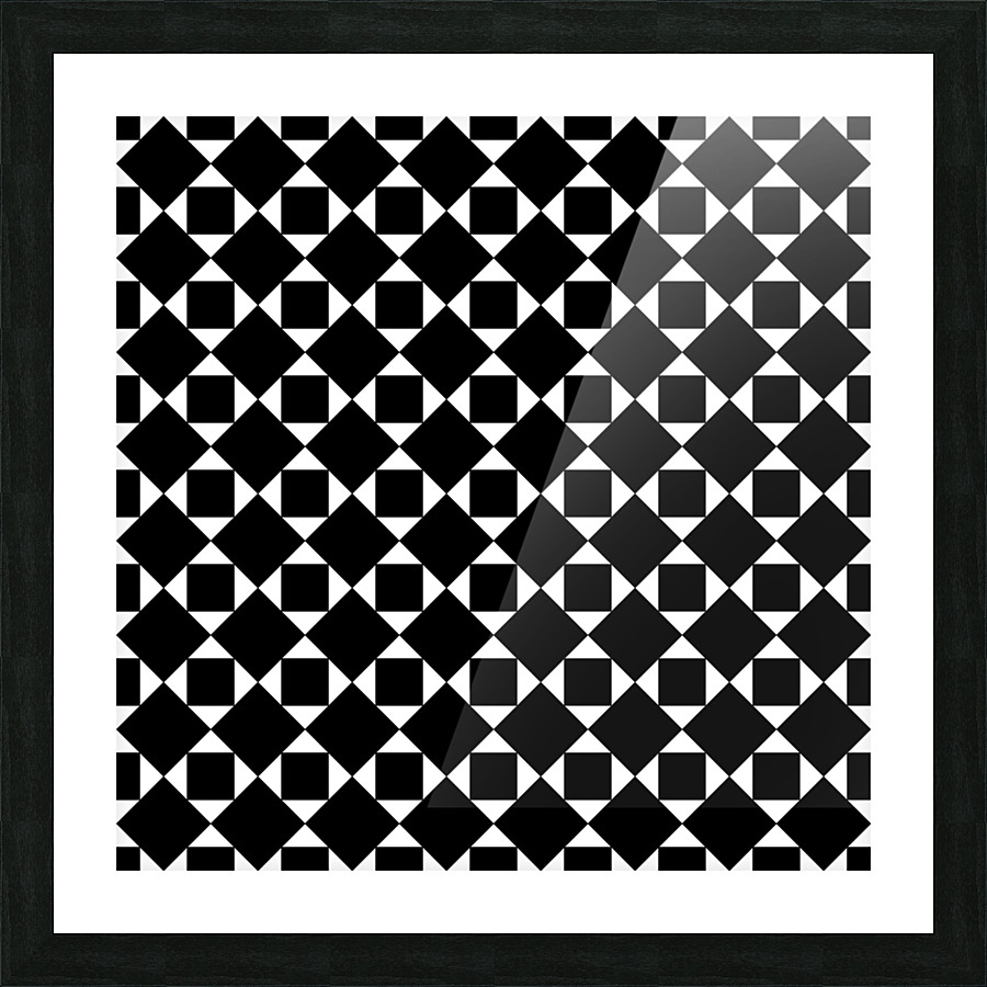 Black and White Geometric Pattern Picture Frame print
