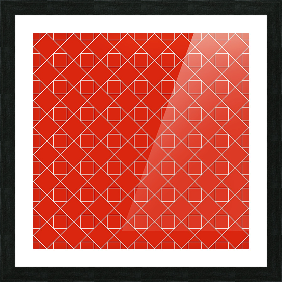 Orange Geometric Pattern Picture Frame print