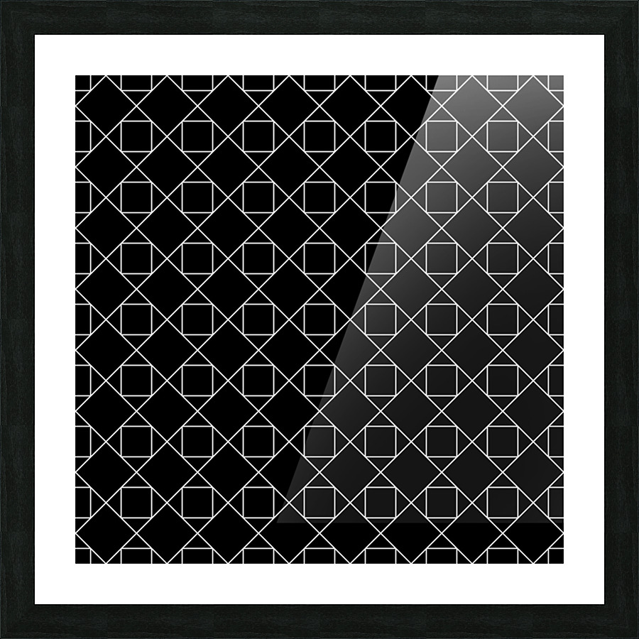 Black Geometric Pattern Picture Frame print