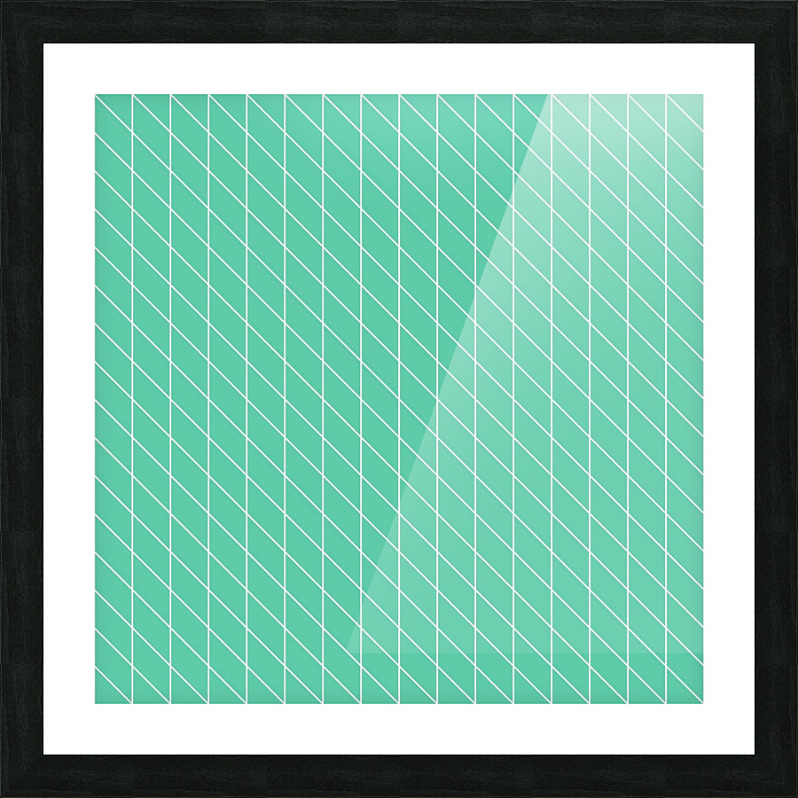 Aquamarine Checkers Pattern Picture Frame print