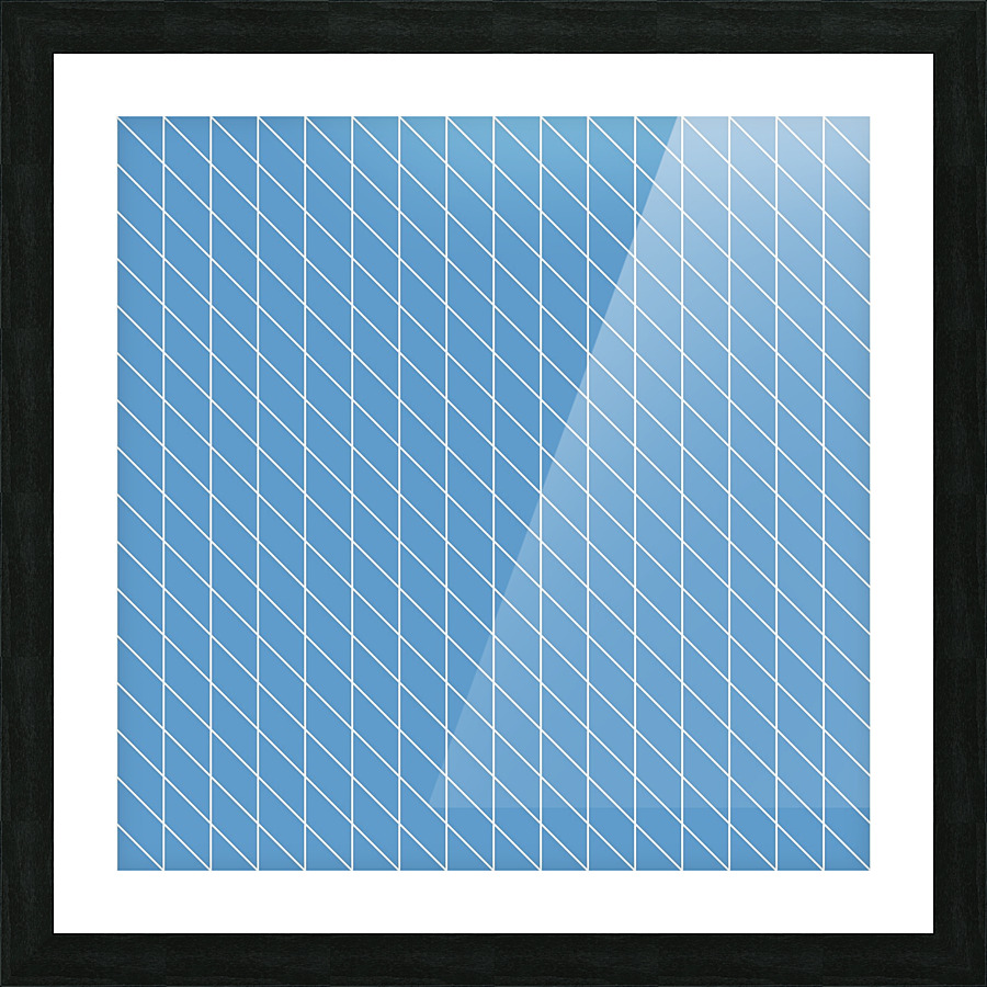 Royal Blue Checkers Pattern Picture Frame print