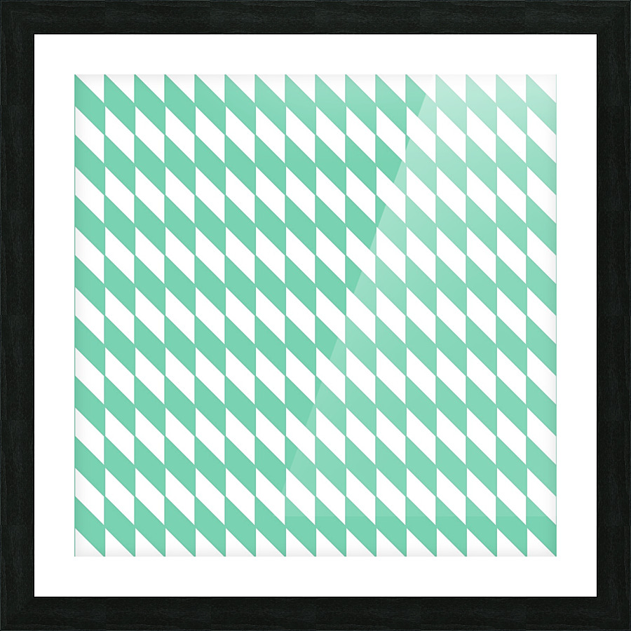 Light Green Checkers Pattern Picture Frame print