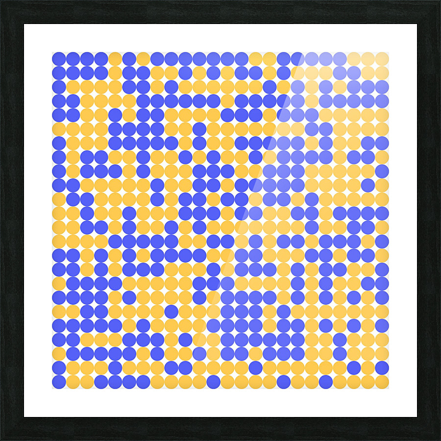 Yellow Polka Picture Frame print