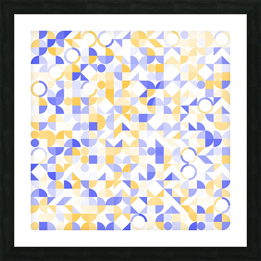 Blue Circles Pattern Picture Frame print