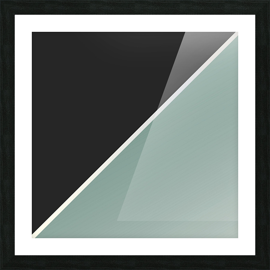 Black and Grey Green Abstract Picture Frame print