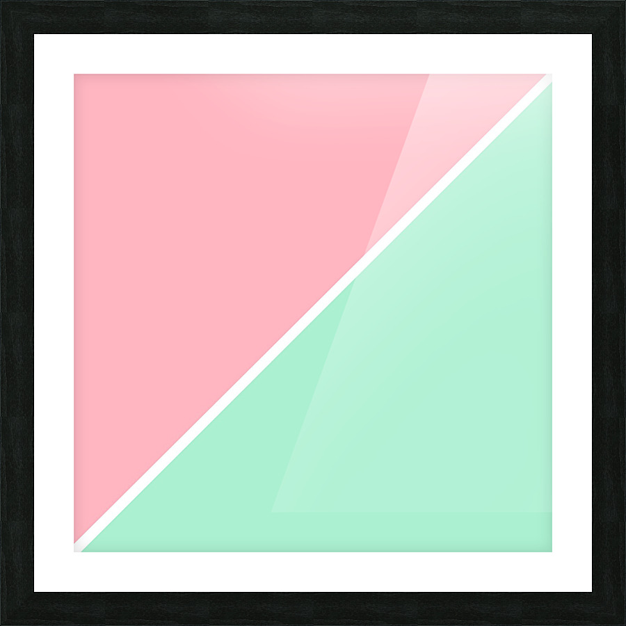 Light Pink and Mint Abstract Picture Frame print