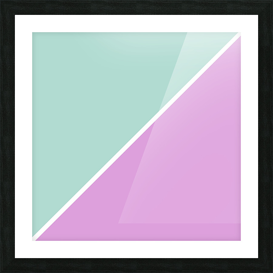 Mint and Plum Abstract Picture Frame print