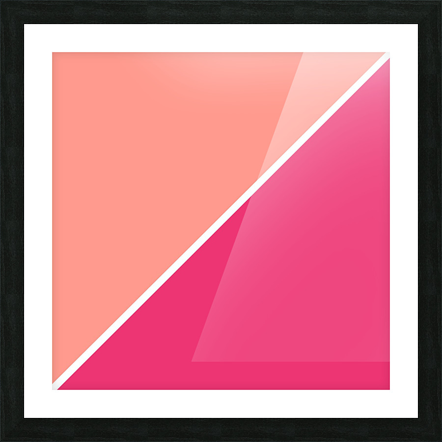 Salmon and Magenta Abstract Picture Frame print
