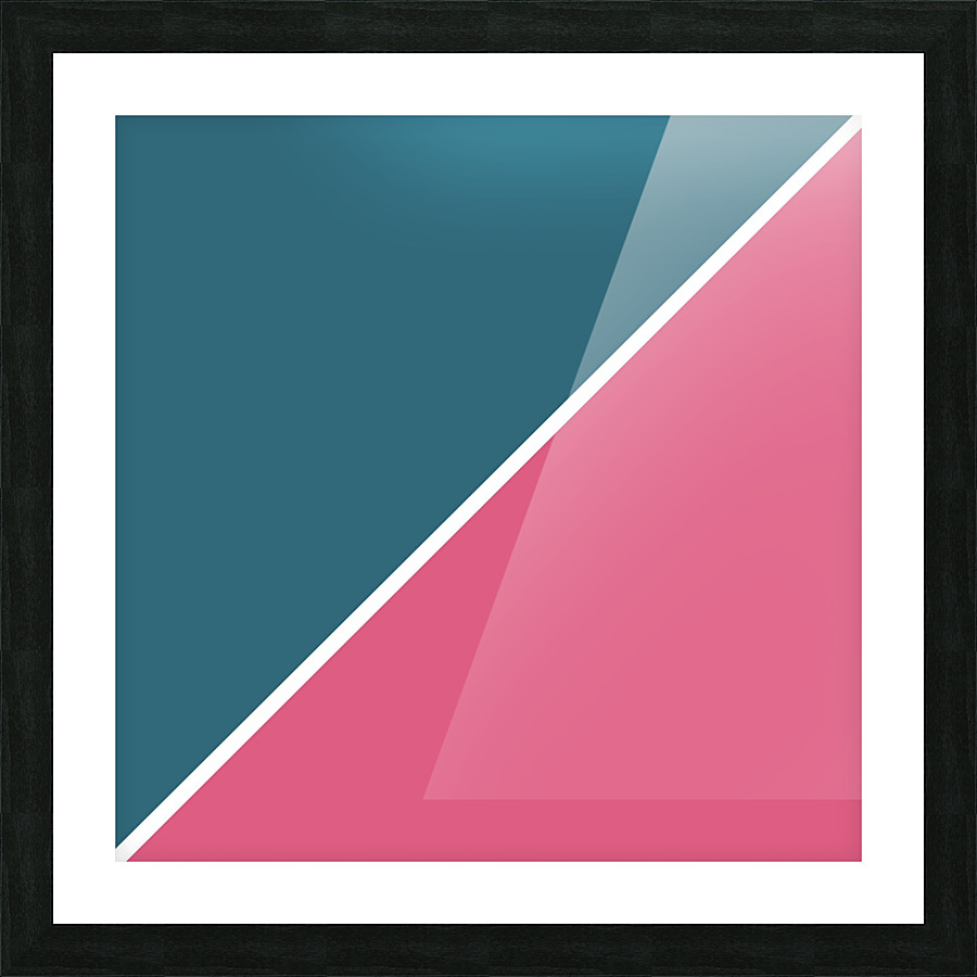 Teal and Blush Abstract Picture Frame print