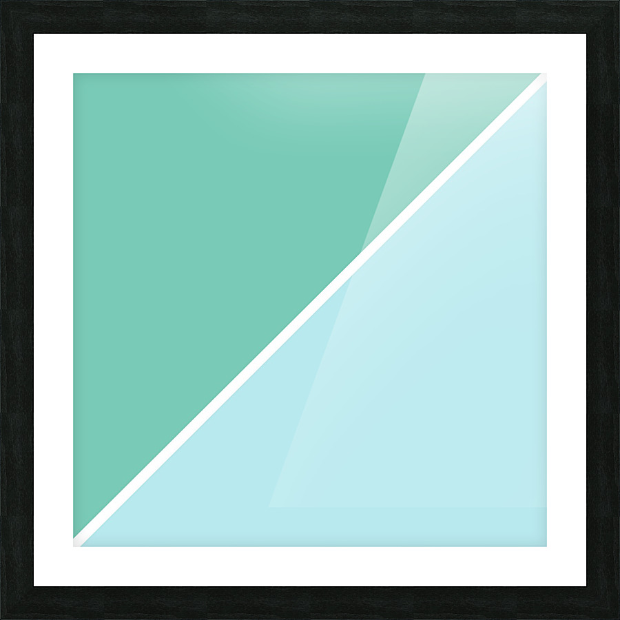 Turquoise and Pool Abstract Picture Frame print