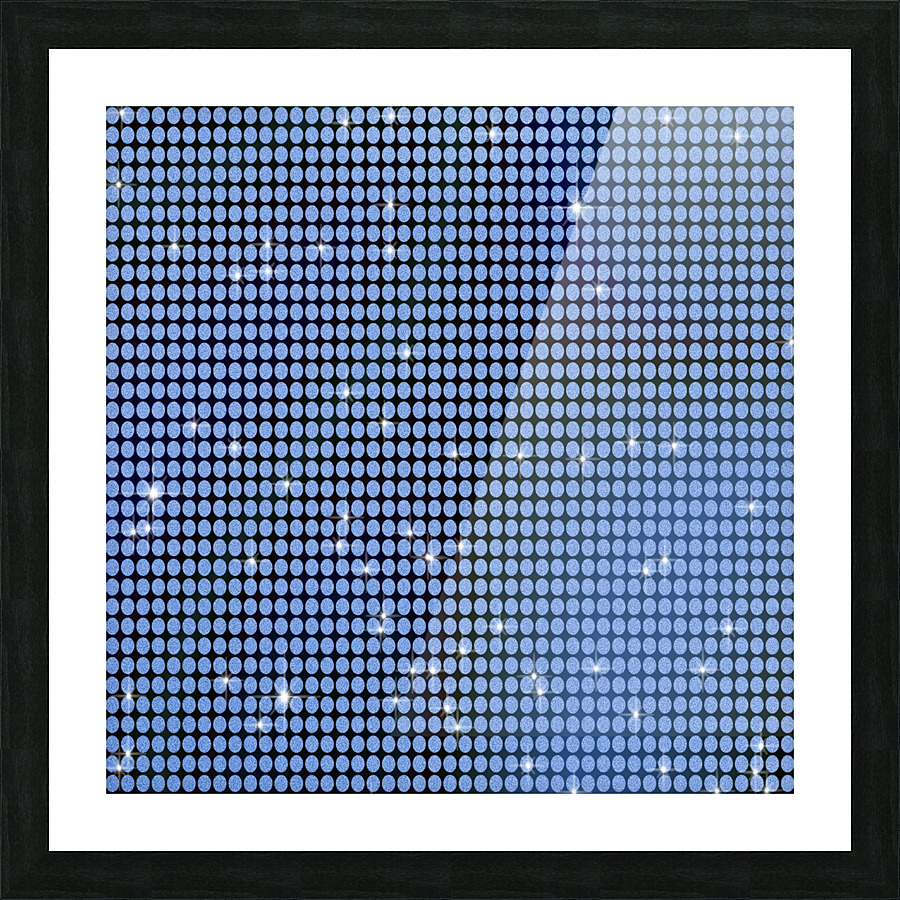 Blue Shiny Glitter Picture Frame print