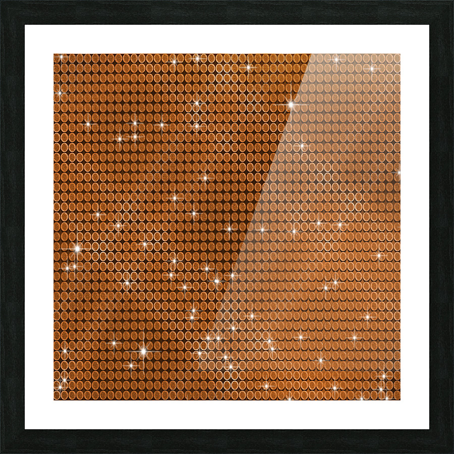 Gold Glossy Glitter Picture Frame print