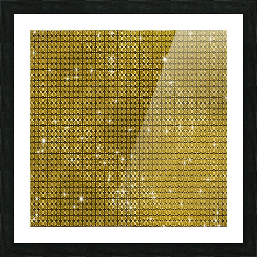 Green Glossy Glitter Picture Frame print