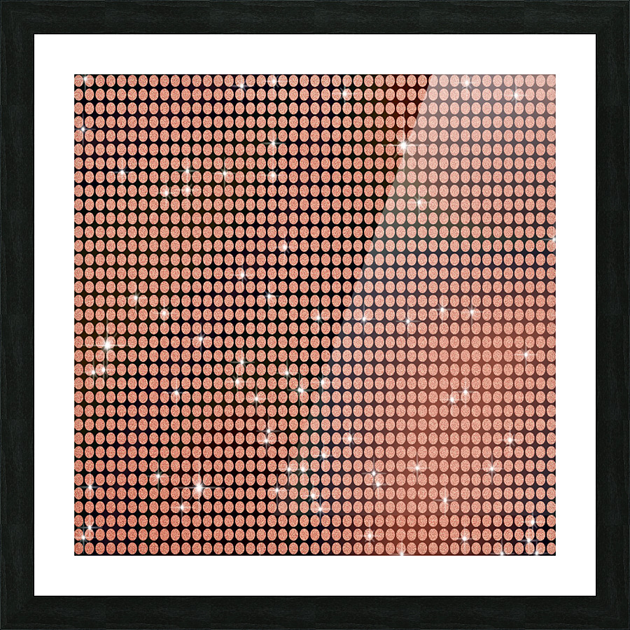 Orange Shiny Glitter Picture Frame print