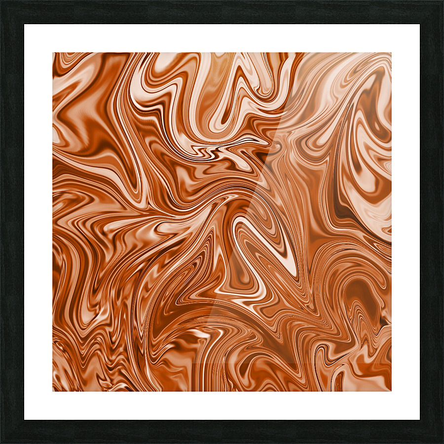 Brown Liquid Marble Picture Frame print