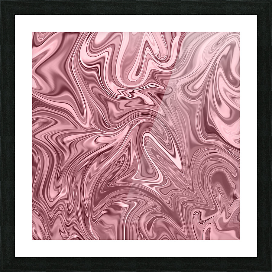 Pink Liquid Marble Picture Frame print