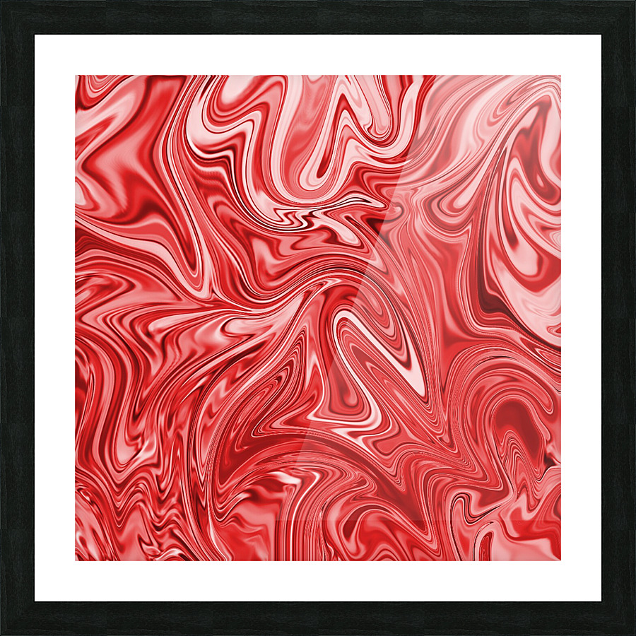 Red Liquid Marble Picture Frame print