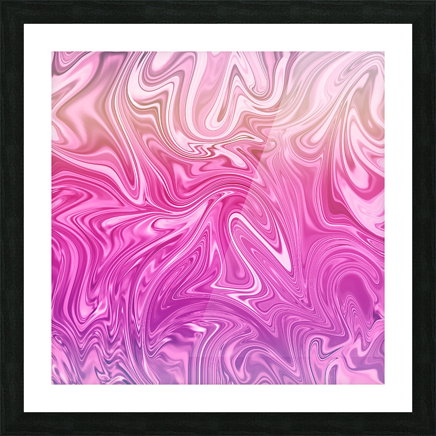 Rainbow Liquid Marble Picture Frame print