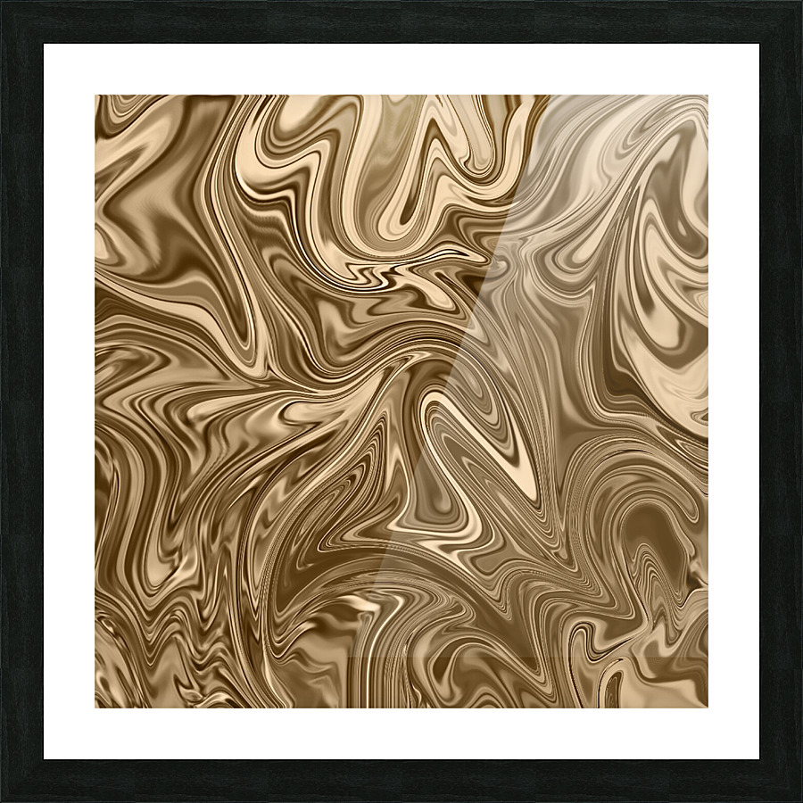 Tan Liquid Marble Picture Frame print