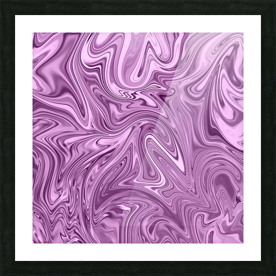 Plum Liquid Marble Picture Frame print