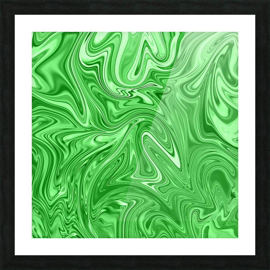 Green Liquid Marble Picture Frame print