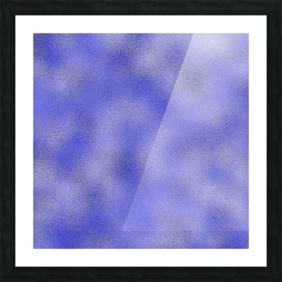 Blue Metallic Foil Picture Frame print
