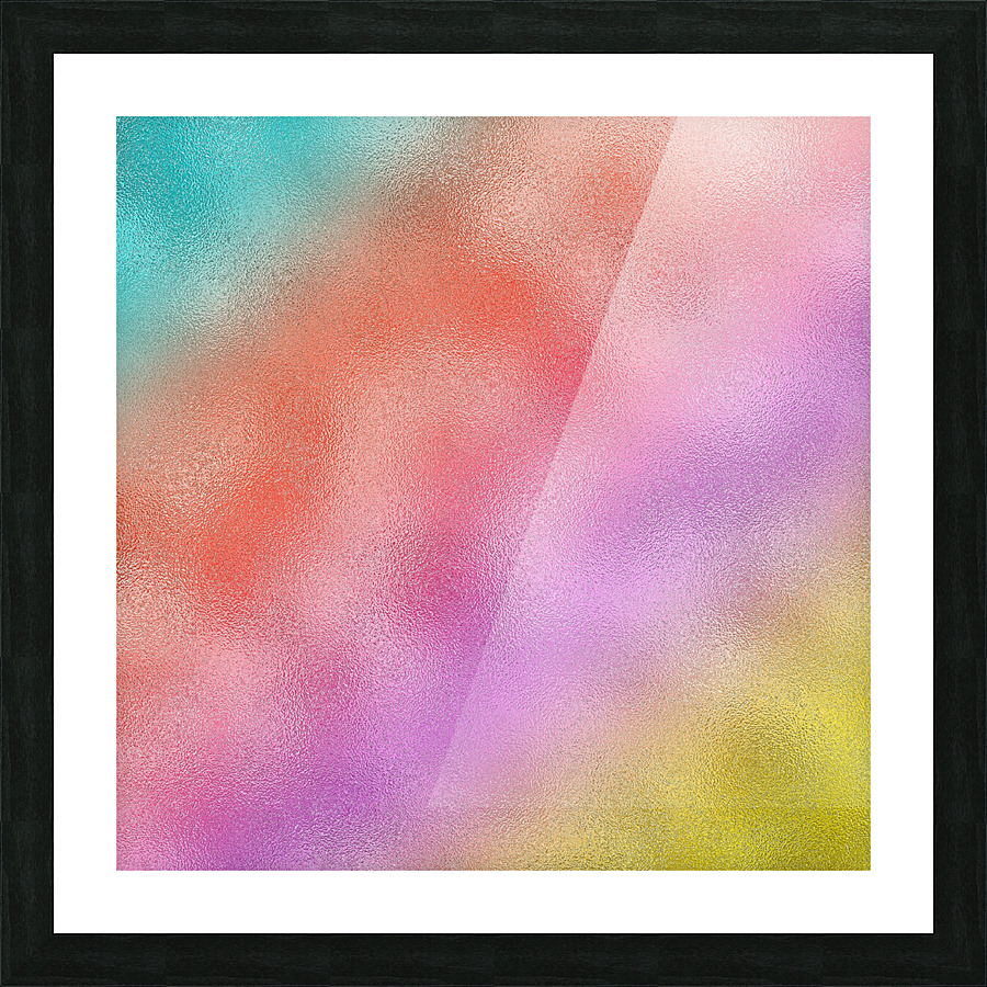 Rainbow2 Metallic Foil Picture Frame print